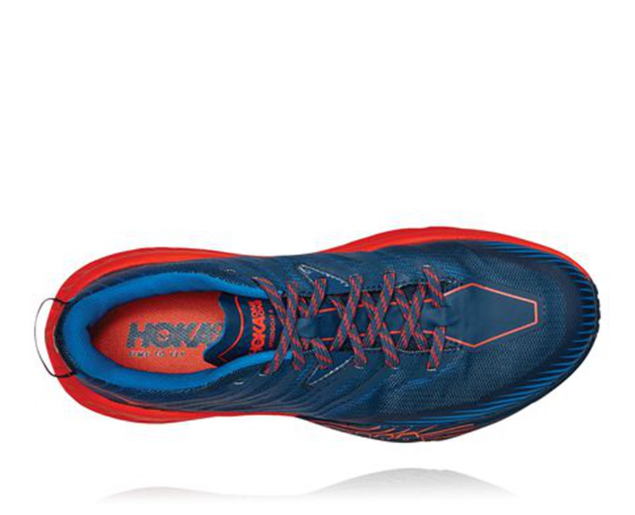 Hoka One One Spor Ayakkabı Erkek Mavi/Kırmızı - Speedgoat 4 - UX9162457